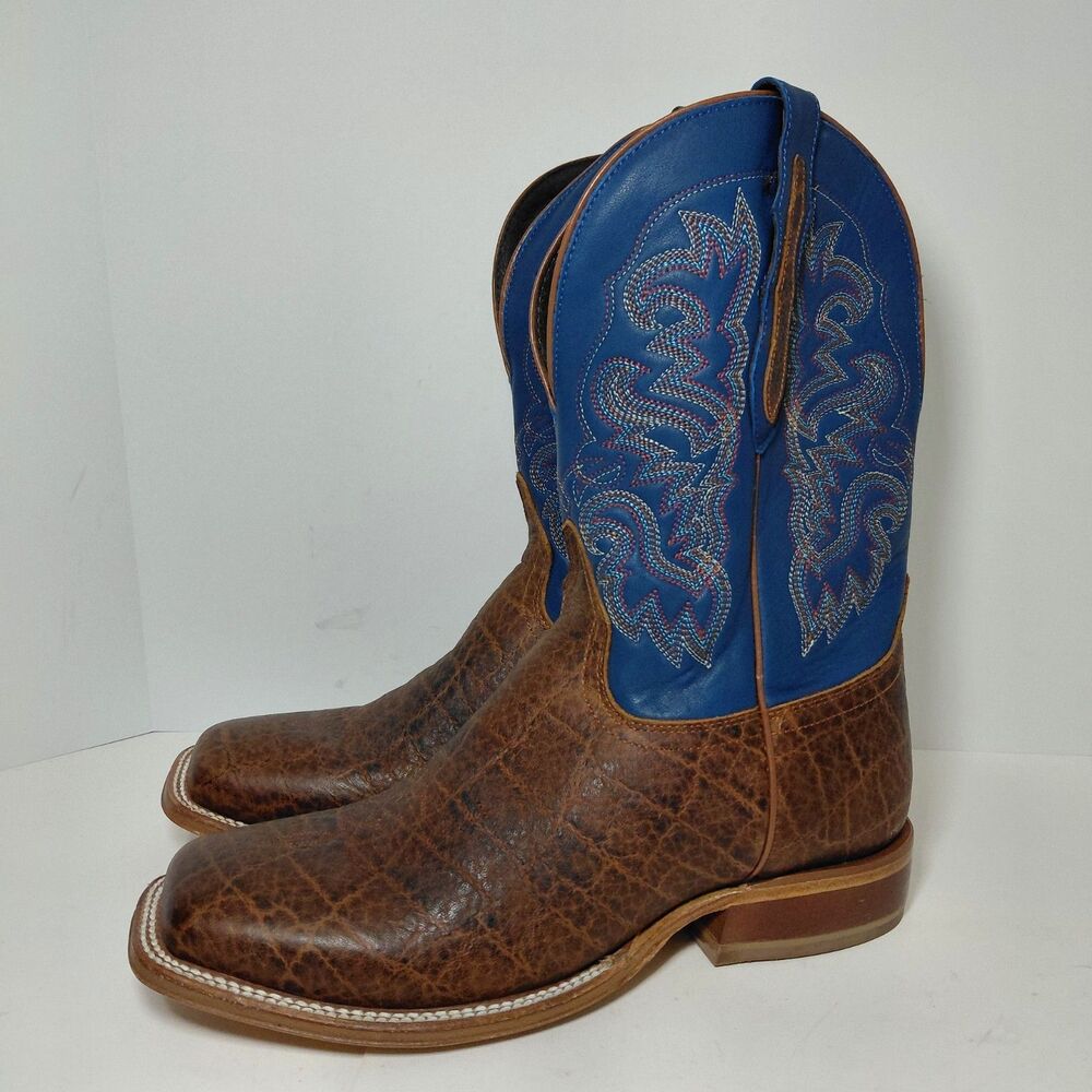 Tony Lama Tapadera Walnut Elephant Print Cowhide Style #TL3020 Men's Size 9.5 EE